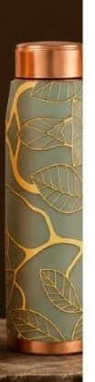 Leaf and gold finish bottle